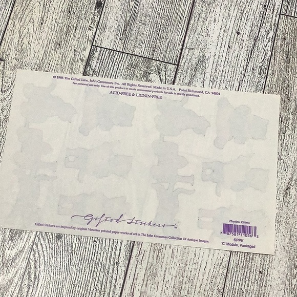 Vintage 1995 the gifted line John grossman playtime kittens stickers new - Picture 4 of 4